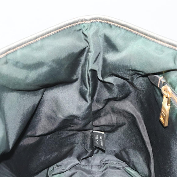 PRADA Tote Bag Nylon Green Gold Auth BA12579