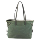PRADA Tote Bag Nylon Green Gold Auth BA12579-2