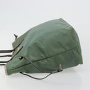 PRADA Tote Bag Nylon Green Gold Auth BA12579-4