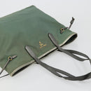 PRADA Tote Bag Nylon Green Gold Auth BA12579-6
