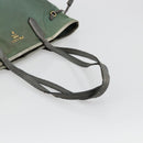 PRADA Tote Bag Nylon Green Gold Auth BA12579-7