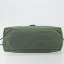 PRADA Tote Bag Nylon Green Gold Auth BA12579-5