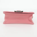 CHANEL Chain Matelasse Boy Chanel 20 Bag Lamb Skin Pink CC Auth BA1257AM-10
