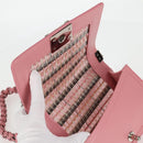 CHANEL Chain Matelasse Boy Chanel 20 Bag Lamb Skin Pink CC Auth BA1257AM-17