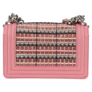 CHANEL Chain Matelasse Boy Chanel 20 Bag Lamb Skin Pink CC Auth BA1257AM-3