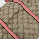 GUCCI GG Supreme Boston Bag PVC Beige Gold 193603 Auth BA12581-14