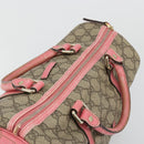 GUCCI GG Supreme Boston Bag PVC Beige Gold 193603 Auth BA12581-6