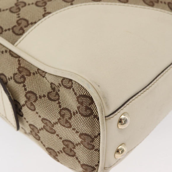 GUCCI GG Canvas Tote Bag Beige Gold 169971 Auth BA12582