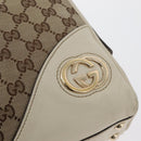 GUCCI GG Canvas Tote Bag Beige Gold 169971 Auth BA12582-15