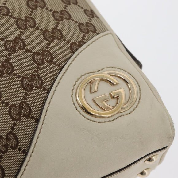 GUCCI GG Canvas Tote Bag Beige Gold 169971 Auth BA12582