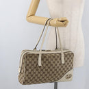 GUCCI GG Canvas Tote Bag Beige Gold 169971 Auth BA12582-23