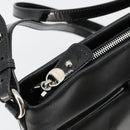 Salvatore Ferragamo Vara Ribbon Shoulder Bag Leather Silver Black Auth BA12583-16