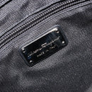 Salvatore Ferragamo Vara Ribbon Shoulder Bag Leather Silver Black Auth BA12583-17