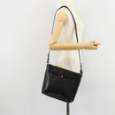 Salvatore Ferragamo Vara Ribbon Shoulder Bag Leather Silver Black Auth BA12583-24