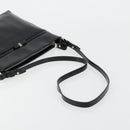 Salvatore Ferragamo Vara Ribbon Shoulder Bag Leather Silver Black Auth BA12583-7