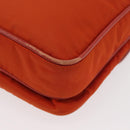 PRADA Shoulder Bag Nylon Orange Silver Auth BA12584A-11