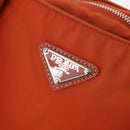 PRADA Shoulder Bag Nylon Orange Silver Auth BA12584A-15