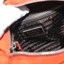 PRADA Shoulder Bag Nylon Orange Silver Auth BA12584A-17