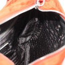 PRADA Shoulder Bag Nylon Orange Silver Auth BA12584A-19