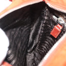 PRADA Shoulder Bag Nylon Orange Silver Auth BA12584A-20
