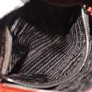 PRADA Shoulder Bag Nylon Orange Silver Auth BA12584A-22