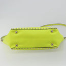 VALENTINO Tote Bag Leather 2way Yellow Gold Auth BA12585A-5