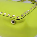VALENTINO Tote Bag Leather 2way Yellow Gold Auth BA12585A-19