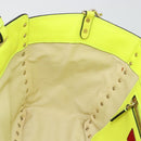 VALENTINO Tote Bag Leather 2way Yellow Gold Auth BA12585A-25
