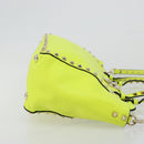 VALENTINO Tote Bag Leather 2way Yellow Gold Auth BA12585A-3