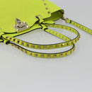 VALENTINO Tote Bag Leather 2way Yellow Gold Auth BA12585A-6