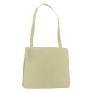 BURBERRY Shoulder Bag Leather Green Silver Auth BA12588A-1