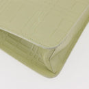 BURBERRY Shoulder Bag Leather Green Silver Auth BA12588A-10
