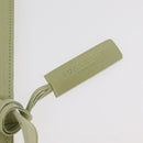BURBERRY Shoulder Bag Leather Green Silver Auth BA12588A-14
