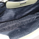 BURBERRY Shoulder Bag Leather Green Silver Auth BA12588A-16