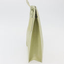 BURBERRY Shoulder Bag Leather Green Silver Auth BA12588A-5
