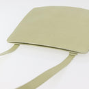BURBERRY Shoulder Bag Leather Green Silver Auth BA12588A-6