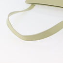 BURBERRY Shoulder Bag Leather Green Silver Auth BA12588A-7