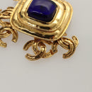CHANEL Brooch metal Gold CC Auth BA1258AM-9