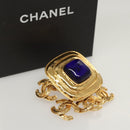 CHANEL Brooch metal Gold CC Auth BA1258AM-12