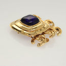 CHANEL Brooch metal Gold CC Auth BA1258AM-4