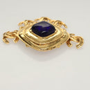CHANEL Brooch metal Gold CC Auth BA1258AM-5