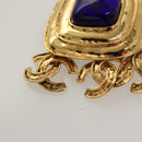 CHANEL Brooch metal Gold CC Auth BA1258AM-7