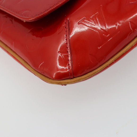 LOUIS VUITTON Monogram Vernis Thompson Street Tasche Rot Rouge M91094 Auth BA12592