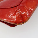 LOUIS VUITTON Monogram Vernis Thompson Street Tasche Rot Rouge M91094 Auth BA12592-19