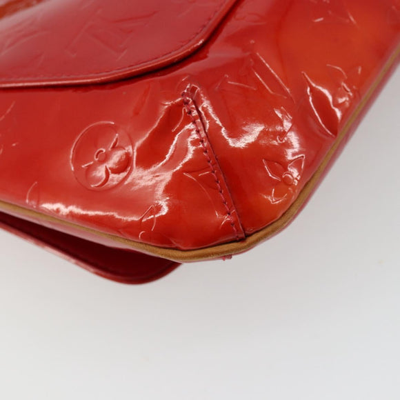 LOUIS VUITTON Monogram Vernis Thompson Street Tasche Rot Rouge M91094 Auth BA12592