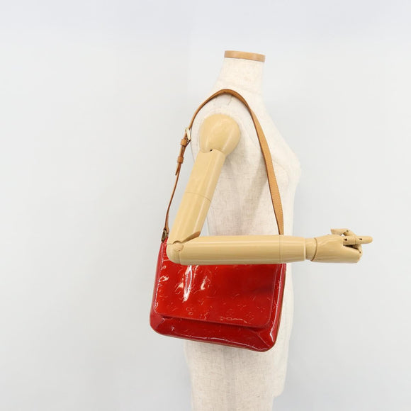 LOUIS VUITTON Monogram Vernis Thompson Street Tasche Rot Rouge M91094 Auth BA12592