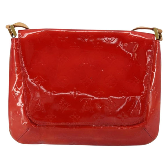 LOUIS VUITTON Monogram Vernis Thompson Street Tasche Rot Rouge M91094 Auth BA12592