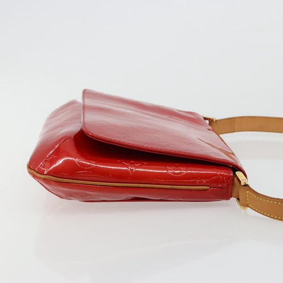 LOUIS VUITTON Monogram Vernis Thompson Street Tasche Rot Rouge M91094 Auth BA12592