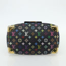 LOUIS VUITTON Monogram Multicolor Speedy 30 Hand Bag Black M92642 Auth BA12597-10