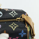 LOUIS VUITTON Monogram Multicolor Speedy 30 Hand Bag Black M92642 Auth BA12597-18